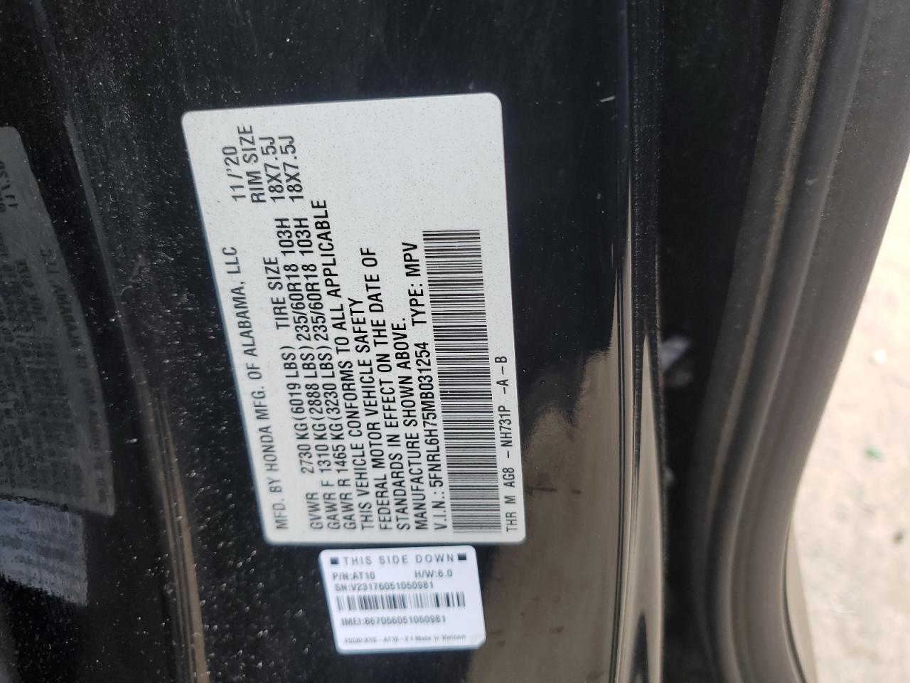 Honda Odyssey Exl Image 8