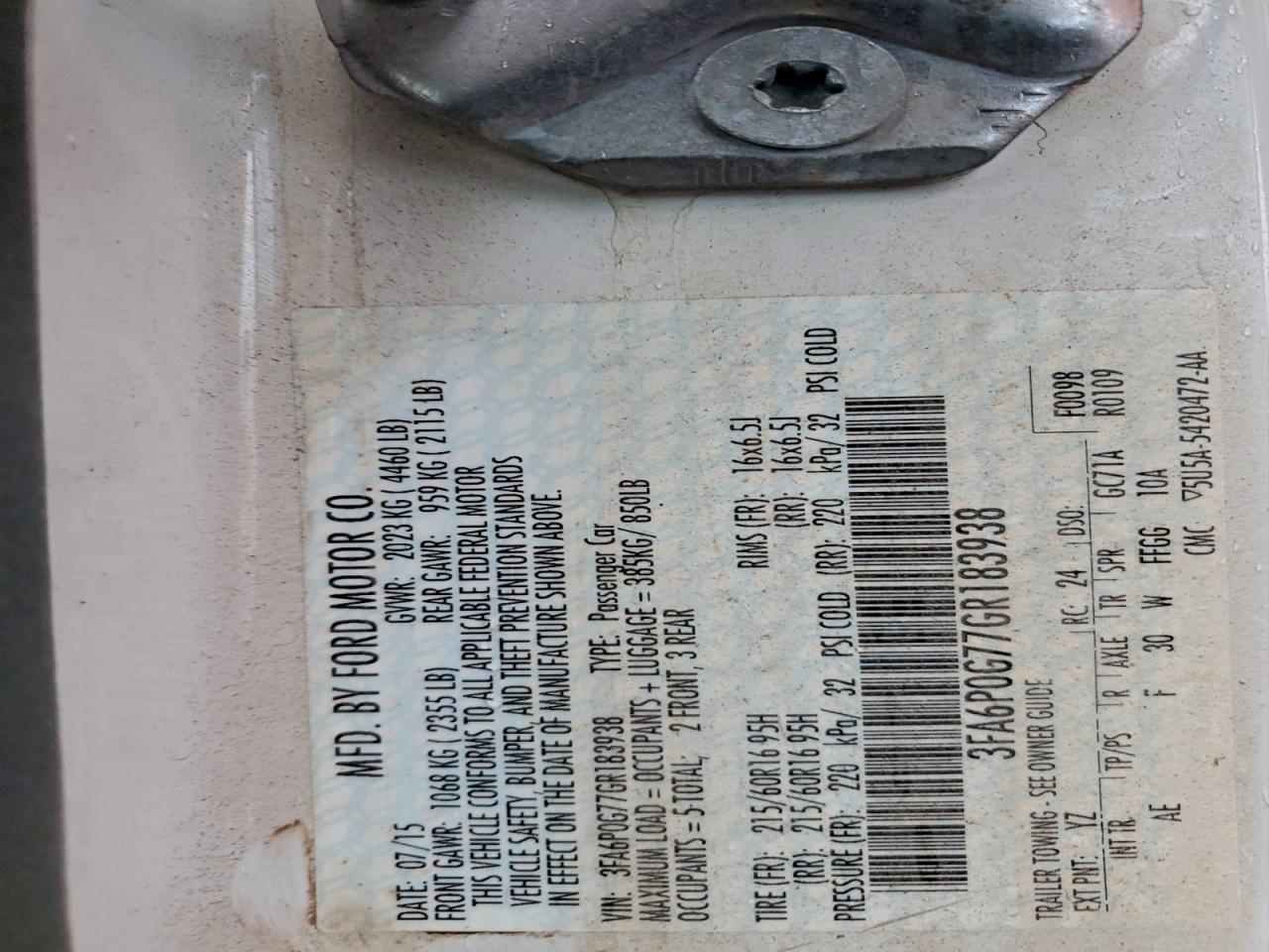 Ford Fusion S Image 3