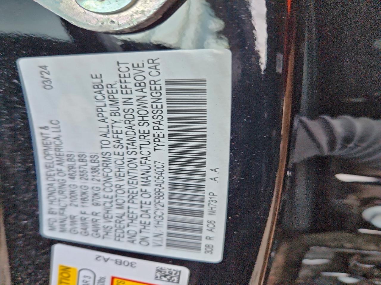 Honda Accord Touring Hybrid Image 3