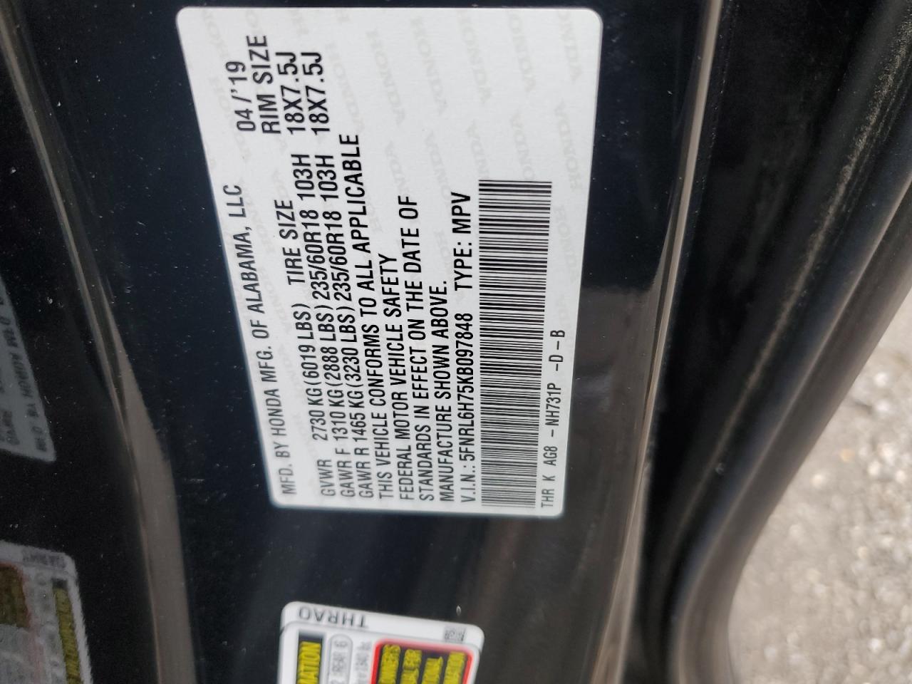 Honda Odyssey Exl Image 6