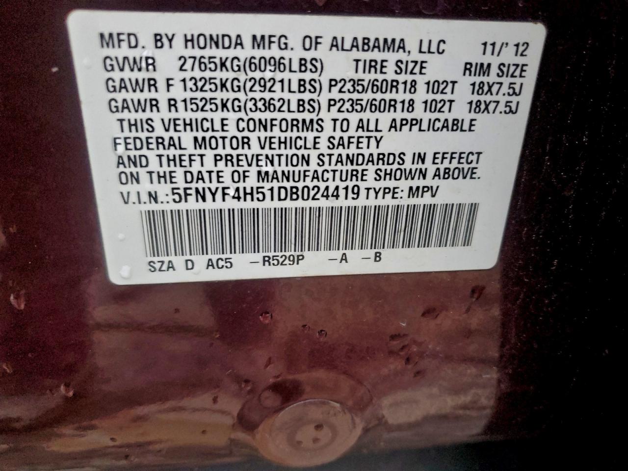 Honda Pilot Exl Image 7