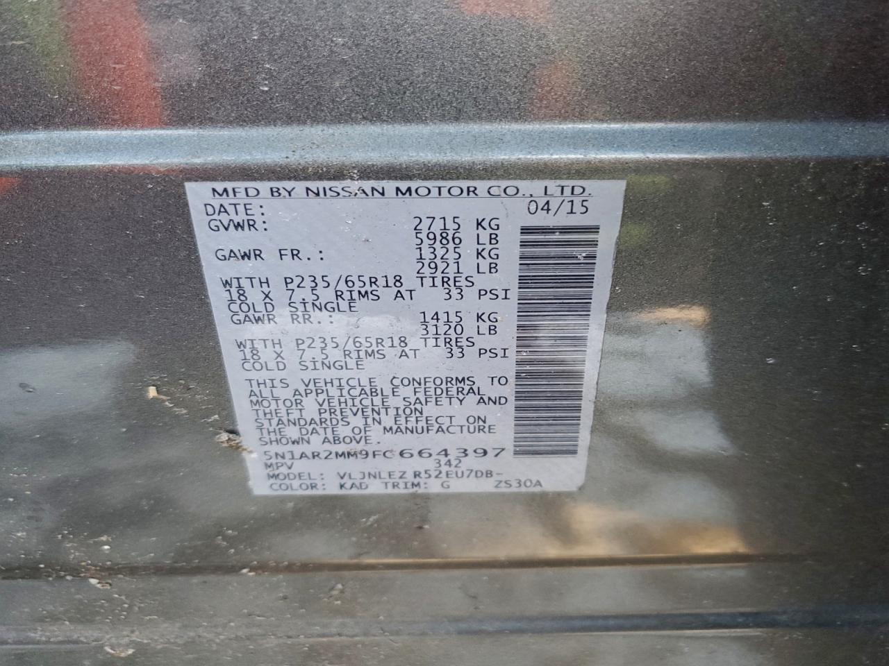 Nissan Pathfinder S Image 9