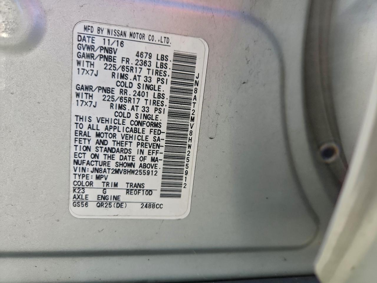 Nissan Rogue S Image 13